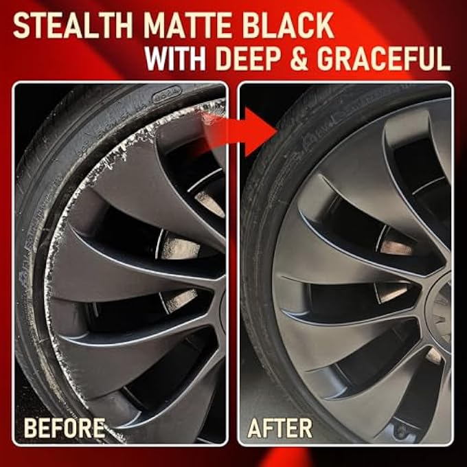 Smaphy MATTE BLACK RIM TOUCH UP PAINT, CAR WHEEL SCRATCH REPAIR, FLAT BLACK PAINT FOR METAL, ENAMEL, UNIVERSAL SATIN MATTE BLACK FOR RIMS, BLACK CAR RIM PAINT FOR WHEEL CURB RASH, SCATCHES - Image 3